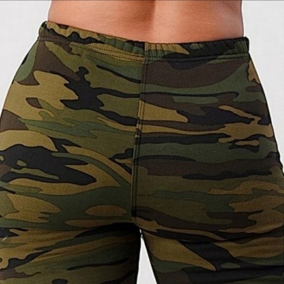 🍁LAST 1️⃣ NEW ARMY PRINT WARM FLEECE FITTED SWEATPANTS🍁 - Picture 5 of 7